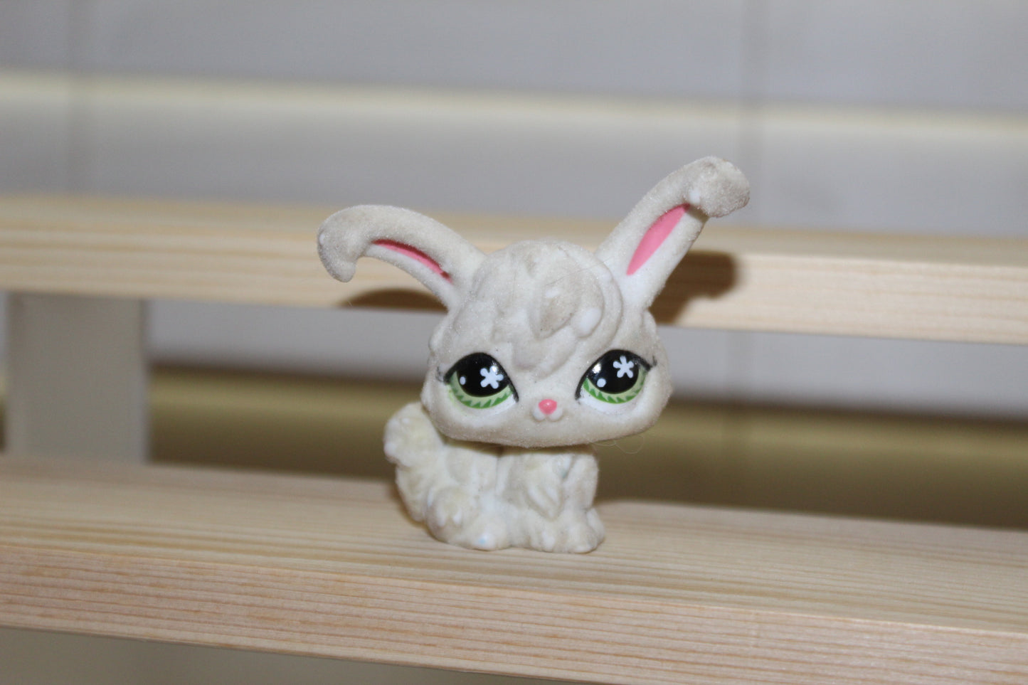 Authentic LPS Flocked Fluffy Bunny