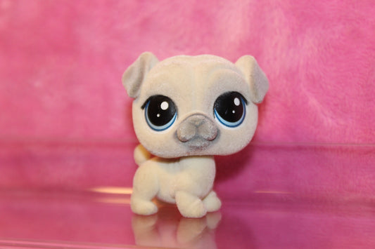 Authentic LPS Flocked Pug